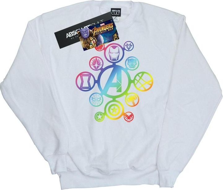Actual product image Boys Avengers Infinity War Rainbow Icons Sweatshirt (140, 146)