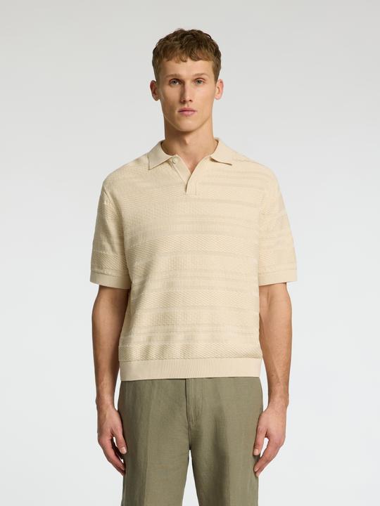 Produktbild Selected Homme Textured Polohemd aus Strick (L)