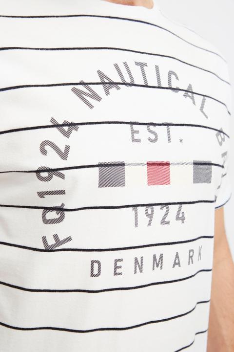 Immagine prodotto FQ1924 FQTom SS t-shirt a righe con stampa logo 21900644 (M)