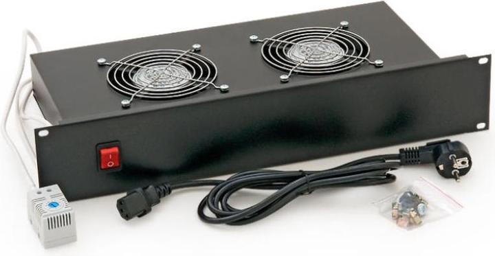 Produktbild Triton RAB-CH-X01-A1 - Horizontale 19-Zoll-Belüftungseinheit, 2 Ventilatoren, 2 HE, schwarz