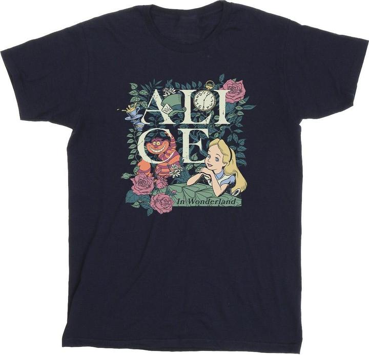 Disney Mädchen Alice im Wunderland Laubgarten TShirt aus Baumwolle