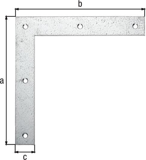 Actual product image Alberts Square corner bracket 200 x 200 x 30 mm, sendzimir galvanised, 1 piece (Corner angles, 10 pcs.)