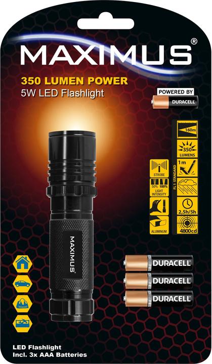 Image du produit Steffen Lampe de poche MAXIMUS M-FL-013-DU (15 cm, 350 lm)