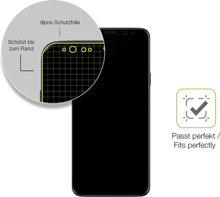 Immagine prodotto Dipos Full-Cover Pellicola Protettiva opaco (1 Pezzo/i, Samsung Galaxy S9+)