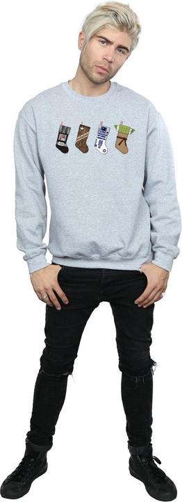 Actual product image Star Wars Mens Christmas Stockings Sweatshirt (S)