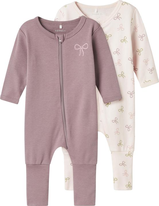Name it Nbfnightsuit 2p Zip Ff Pink Bow Noos