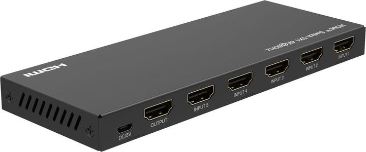 Actual product image MicroConnect 4K@60Hz HDMI Switch 5x1, HDCP