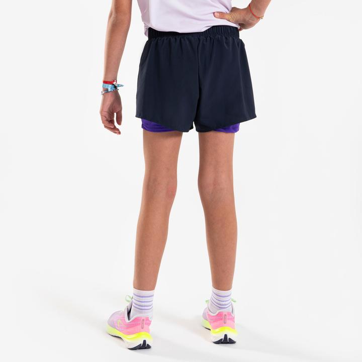 Produktbild Kiprun Laufshorts Mädchen atmungsaktiv - Dry+ 900 dunkelblau/lila (6, 7, 8)