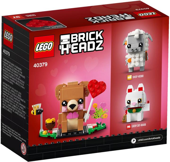 Produktbild LEGO Valentinstag-Bär (40379, LEGO Brickheadz)