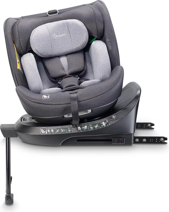 Actual product image BabyGo Move 360 Grey child seat (Reboarder, ECE R129/i-Size Standard)