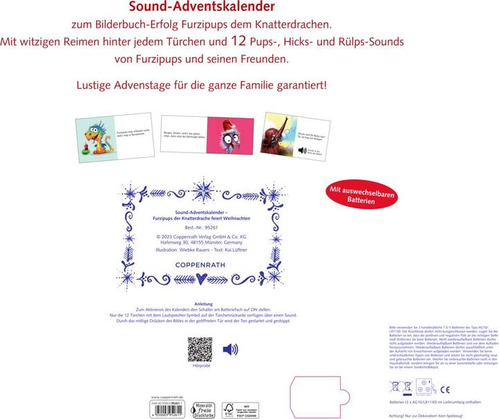 Immagine prodotto Calendario dell'Avvento sonoro Furzipups il drago sferragliante festeggia il Natale