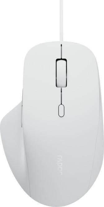 Productafbeelding Rapoo N500 Witte Bedrade Optische Stille Muis (Bedraad)