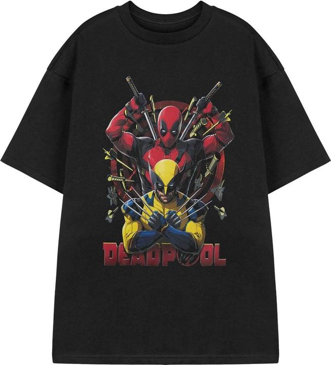 Actual product image Deadpool & Wolverine Mens Knives Short-Sleeved T-Shirt (M)
