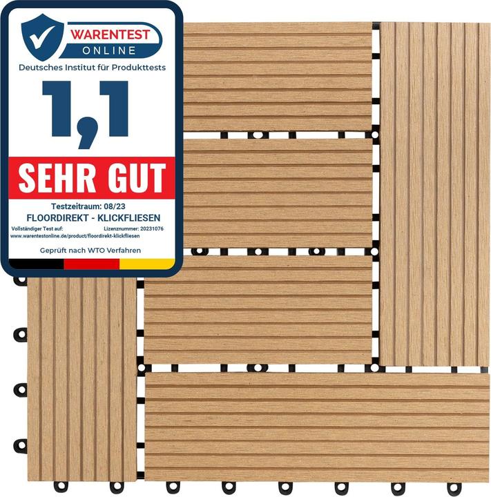 Actual product image Floordirekt Classic teak (30 x 30 cm)