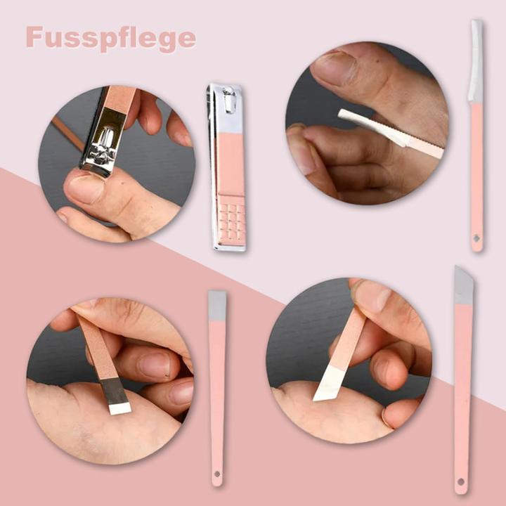 Immagine prodotto Hermex Set per manicure e pedicure Forbici per unghie Taglia unghie Punti neri