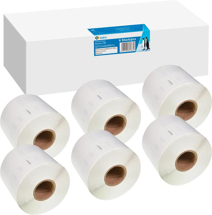 Immagine prodotto 6x 220 Etiketten -VORTEILSPACK- Kompatibel mit Dymo S0722430/ 99014