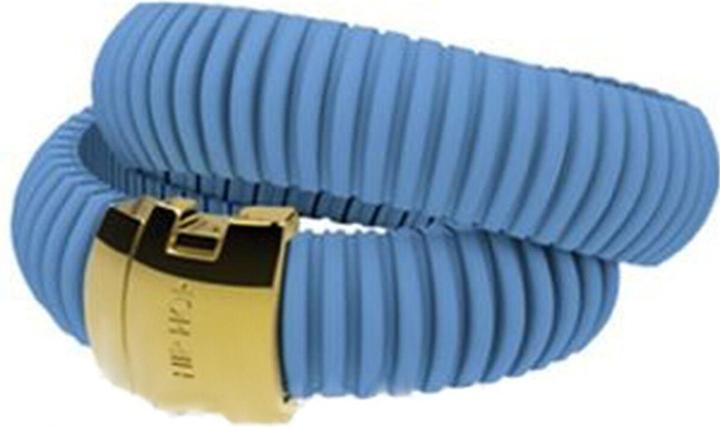 Actual product image HIP HOP BIJOUX Mod. ICON LIGHT BLUE Bracciale doppio/ Double bracelet