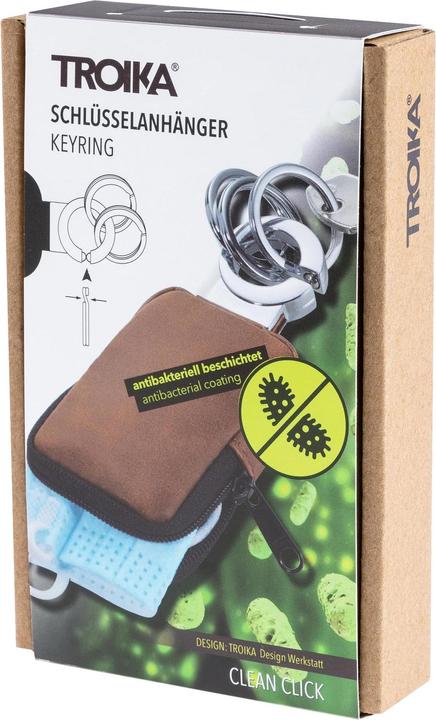 Produktbild Troika Schlüsselanhänger Clean Click 55 x 20 x 125 mm, Braun