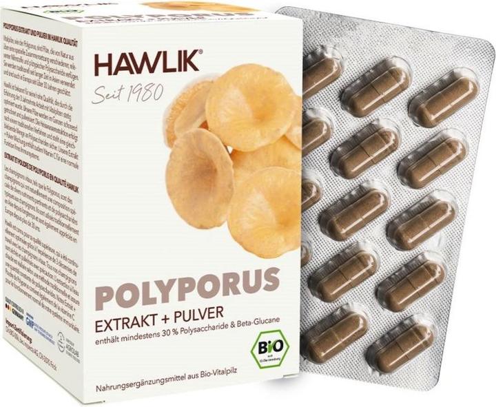 Produktbild Hawlik Polyporus Extrakt + Pulver Kapsel (120 Stück, Kapseln, 108 g)
