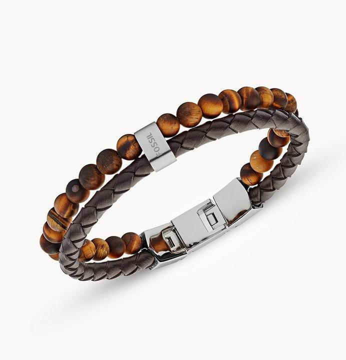 Actual product image Fossil vintage casual (19 cm, Stainless steel, Leather)
