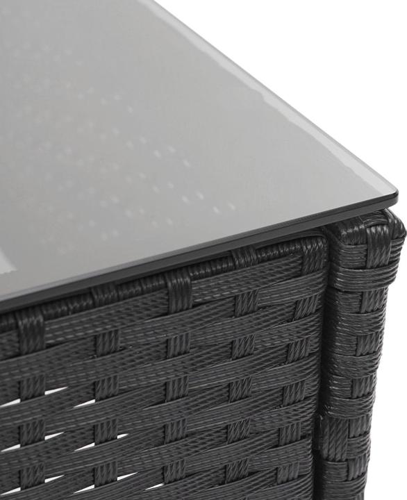 Actual product image Swisshandel24 Poly-Rattan Set, Garden Set Seating Group - black, cushions cream, 51283