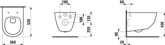 Actual product image Laufen Wall-hung WC