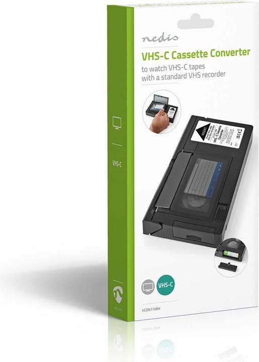 Produktbild Nedis VHS Converter Conversion: VHS-C to VHS Plug and Play Black