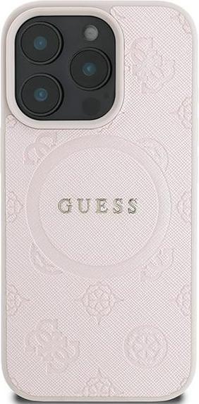 Immagine prodotto Guess GUHMP16LPSAPSMEP iPhone 16 Pro różowy/rosa HC MagSafe Safiano Peony Classic Logo (Apple iPhone 16 Pro)