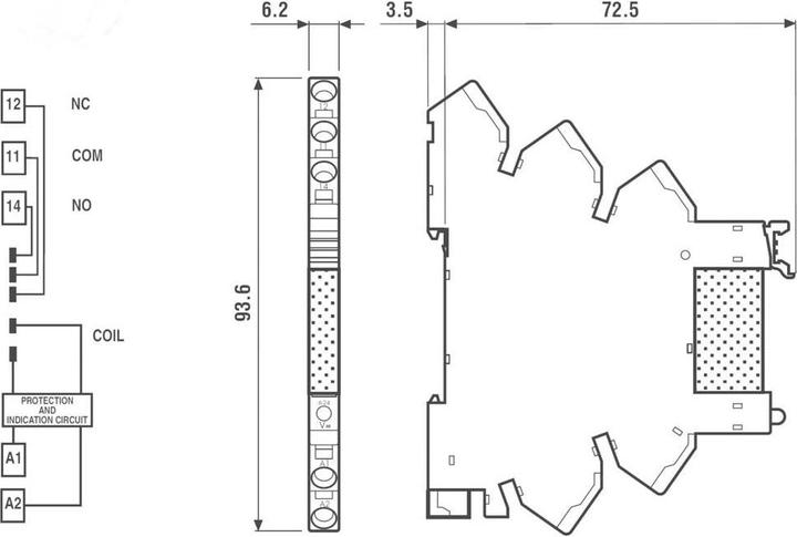 Nährwerte und Zutaten Finder Koppelrelais 6A 12VDC Serie 38