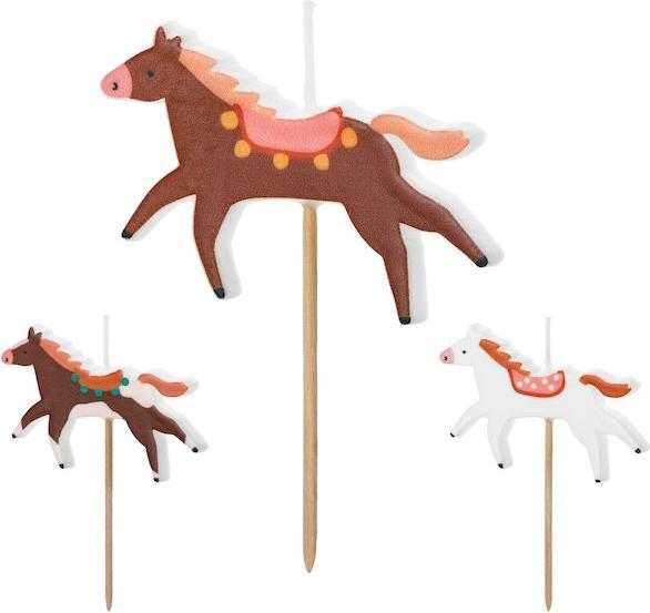 Image du produit Partydeco Bougie Cheval, 3 pièces