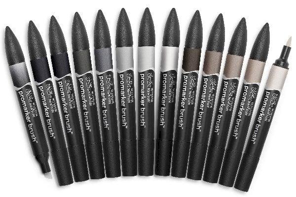 Productafbeelding Winsor & Newton Penseelstift 12+1 neutrale tinten (Neutrale tinten, 13 x)