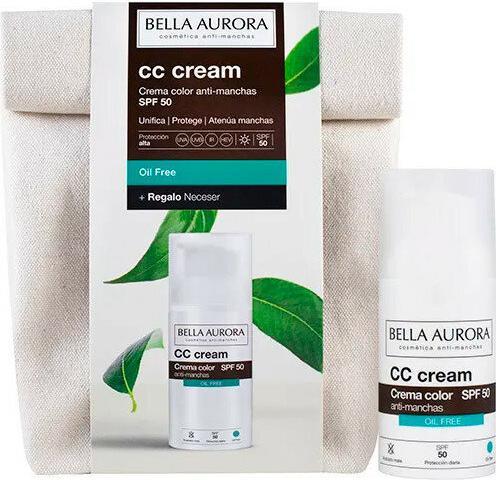 Actual product image Bella Aurora Bella Aur. Solar Antimanchas Cc Oil Free Spf50 30 ml Neceser (Suntan cream, SPF 50, 30 ml)