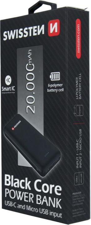 Actual product image Swissten 22013928 Powerbank Lithium Polymer (LiPo) (20000 mAh, 74 Wh)