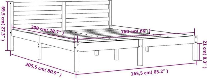 Immagine prodotto VidaXL Letto in pino (160 x 200 cm)