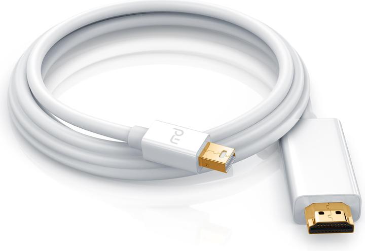 Produktbild Primewire 4k Mini Displayport 1.2 auf HDMI Kabel | Thunderbolt 1- und Thunderbolt 2 Ports | 4K Ultra HD 2160p (1 m, DisplayPort, HDMI)