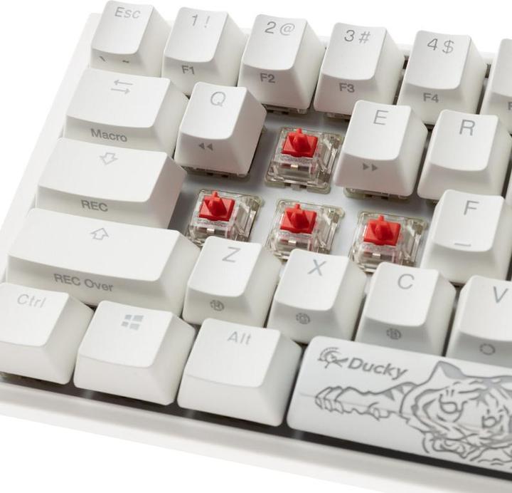 Actual product image Ducky One 3 Classic Black/White Mini Gaming Keyboard, RGB LED - MX-Brown (US) (US, Cable)