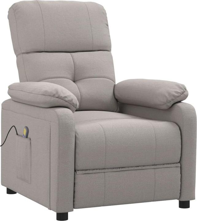 Actual product image VidaXL Massage armchair TV armchair Relax armchair Recliner armchair Taupe fabric