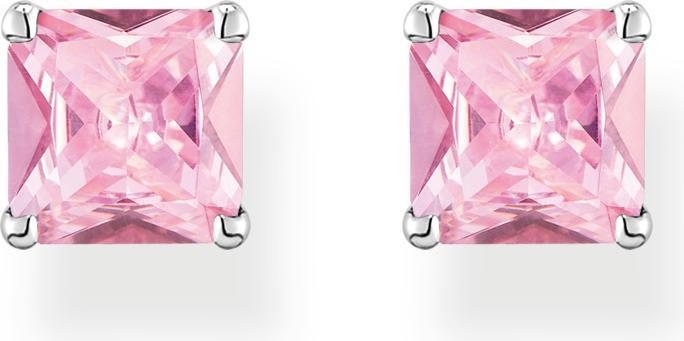 Actual product image Thomas Sabo Stud earrings pink stone silver (925 silver)