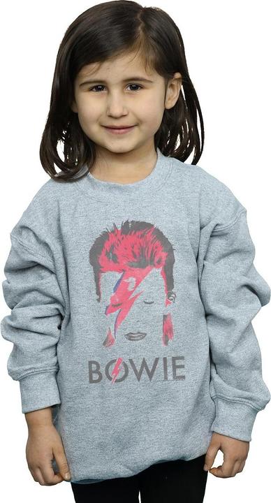 Produktbild David Bowie Aladdin Sane Distressed Sweatshirt Mädchen (140, 146)
