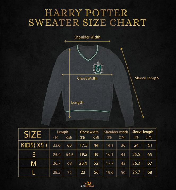 Image du produit Cinereplicas Harry Potter - Serpentard - Sweat gris tricoté - X-Small (XS)