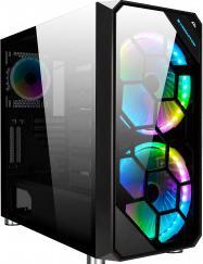 Actual product image Xigmatek Boitier Grand-Tour E-ATX compatible Zest RGB avec panneaux vitrés (Noir)