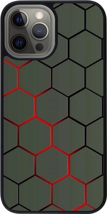 Image du produit PhoneLook Coque Silicone rigide noir Geometric Line red (Apple iPhone 12 Pro Max)