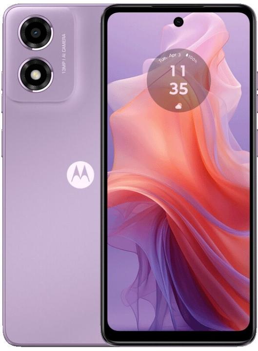 Actual product image Motorola Moto E14 (64 GB, Pastel Purple, 6.56", Dual SIM, 13 Mpx, 4G)
