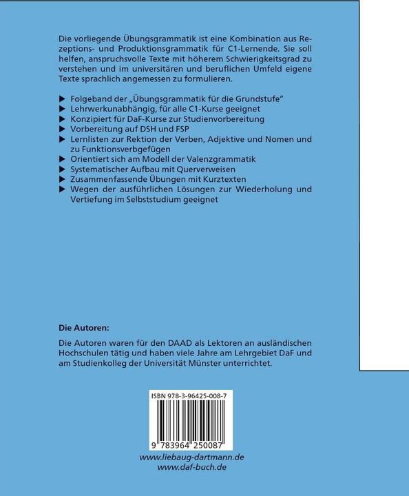 Image du produit Die Blaue. Übungsgrammatik für C1 (Allemand, Erhard G Heilmann, Helmut Röller, Friedrich Clamer, 2022)