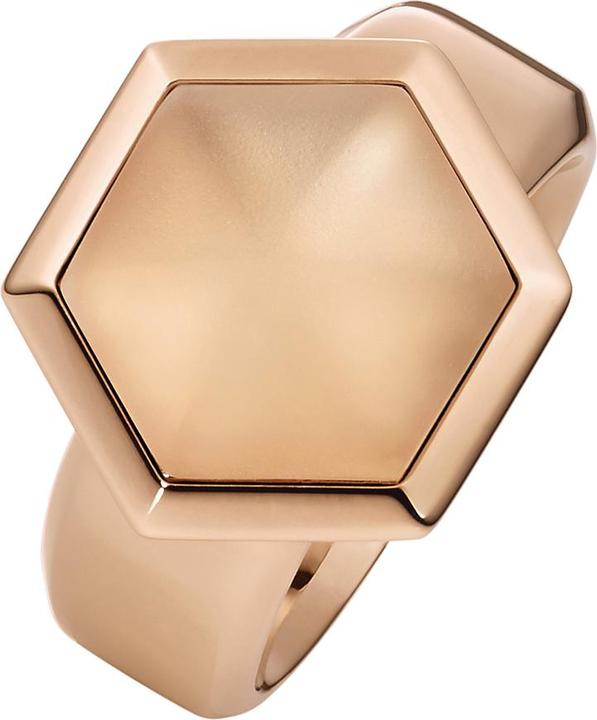 Immagine prodotto Xen Anello con cristallo di rocca opaco - placcato oro rosa (56)