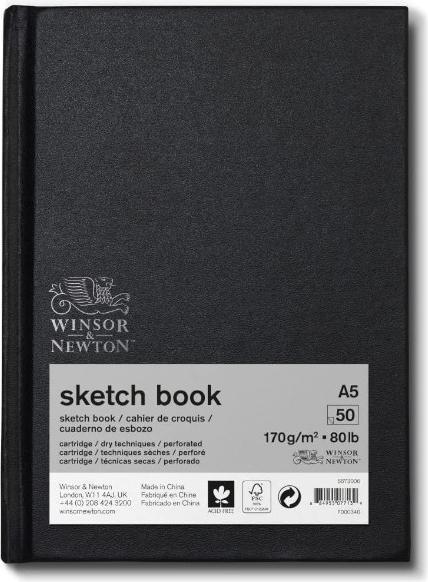 Actual product image Winsor & Newton Sketchbook black (A5, Hardcover)