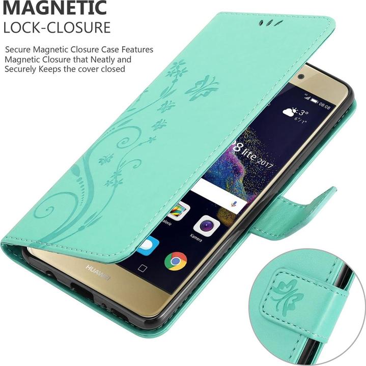 Actual product image Cadorabo Flower Book Cover (Huawei P8 Lite (2017), Huawei P9 Lite (2017))