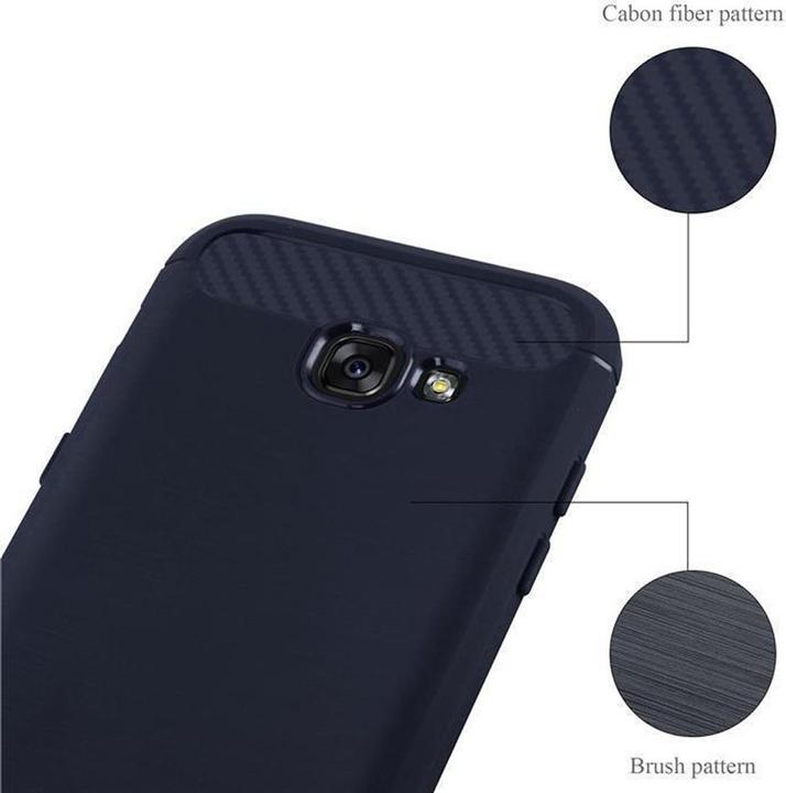 Image du produit Cadorabo TPU Ultra Slim carbon edelstahl Combi Cover (Samsung Galaxy A3 (2017))