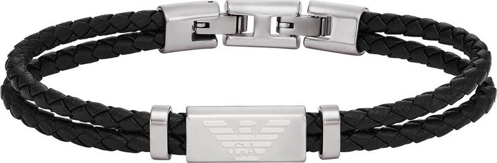 Immagine prodotto Emporio Armani Armband EAGLE LOGO (21.50 cm, Acciaio inossidabile, Cuoio)