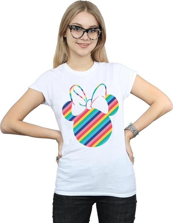 Immagine prodotto Disney Minnie Mouse Rainbow Face Maglietta Donna (M)